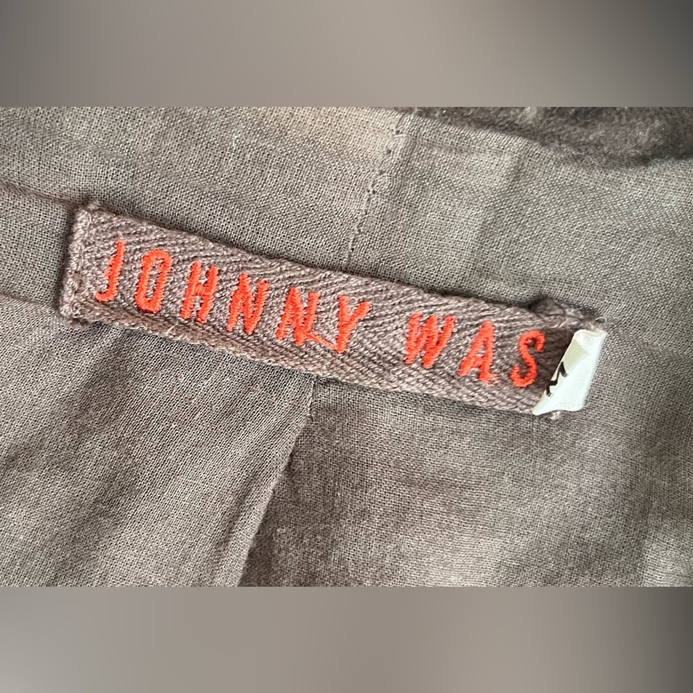 JOHNNY WAS velvet jacket blazer brown floral butterfly embroidered M medium - Picture 4 of 16